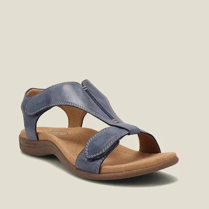 2022 New Women Summer Open Toe Comfy Sandals Super Soft Sole Premium Orthopedic Low Heels Women Sandals Large Size 35~43