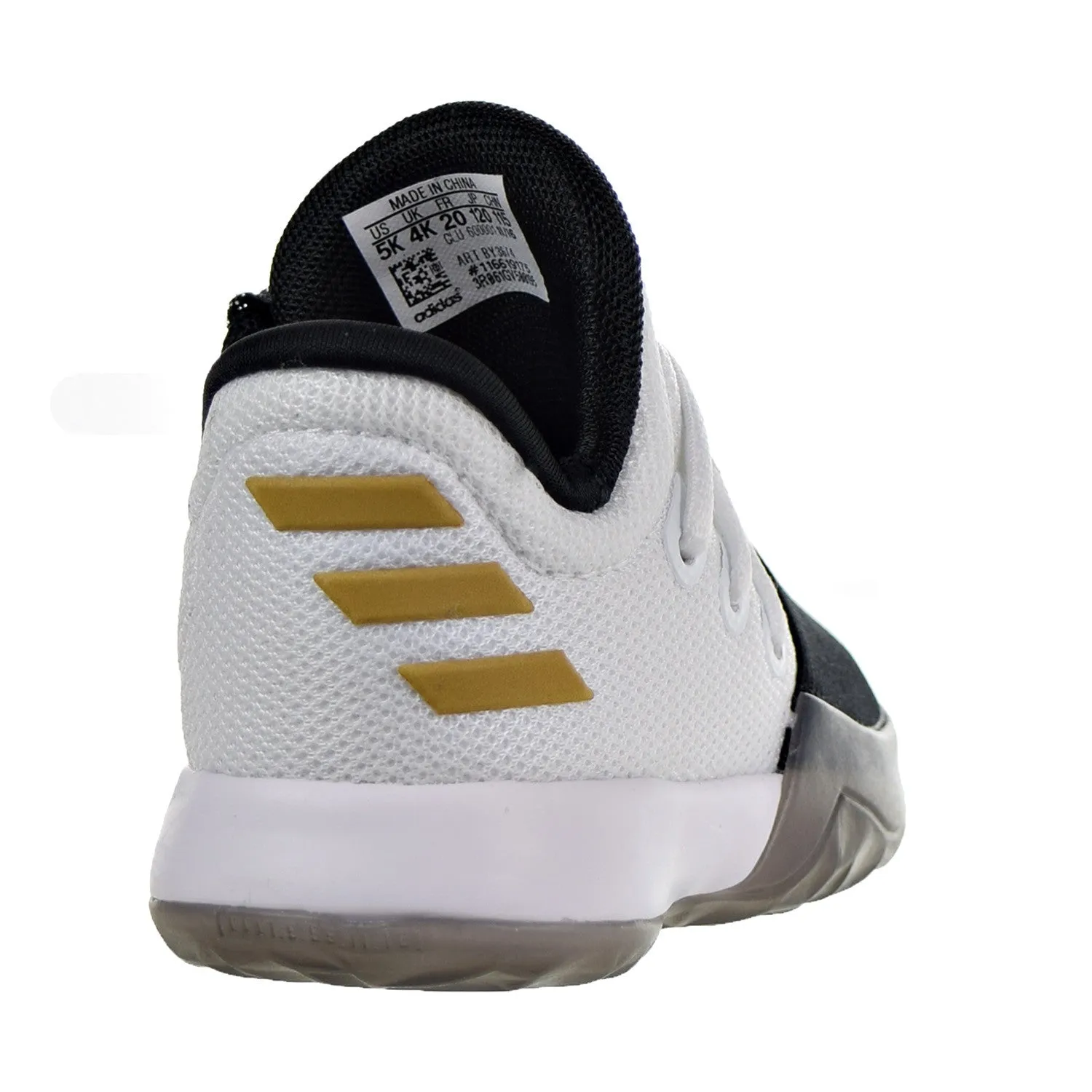 Adidas Harden Vol.1 I Toddler's Shoes White/Black/Metallic Gold