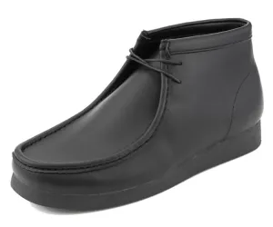 Amali Jason2 Men's High Top Vegan Leather Chukka Boots Black