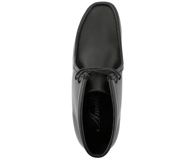 Amali Jason2 Men's High Top Vegan Leather Chukka Boots Black