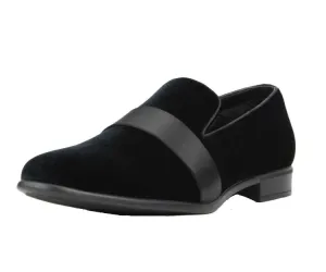 Amali Knight Black Men’s Velvet Loafers