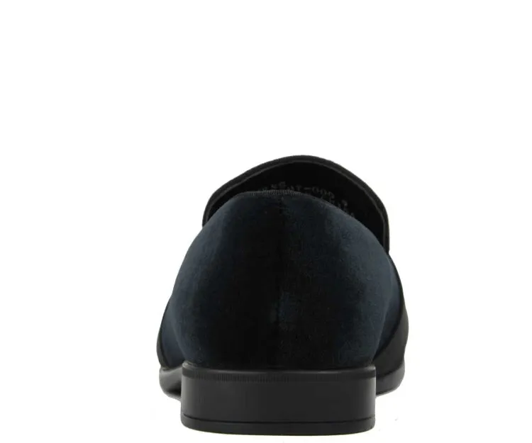 Amali Knight Black Men’s Velvet Loafers