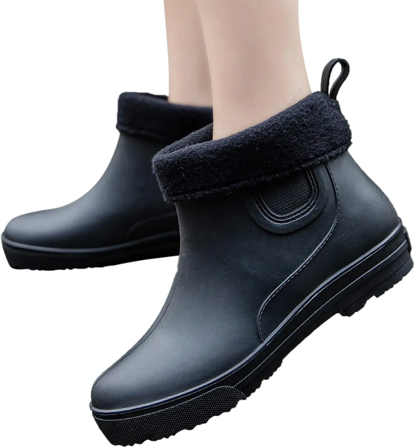 Ankle Boots for Women Waterproof Rain Boots for Women Non Slip With Cotton Inside Rain Boots Outdoor Rubber Shoes