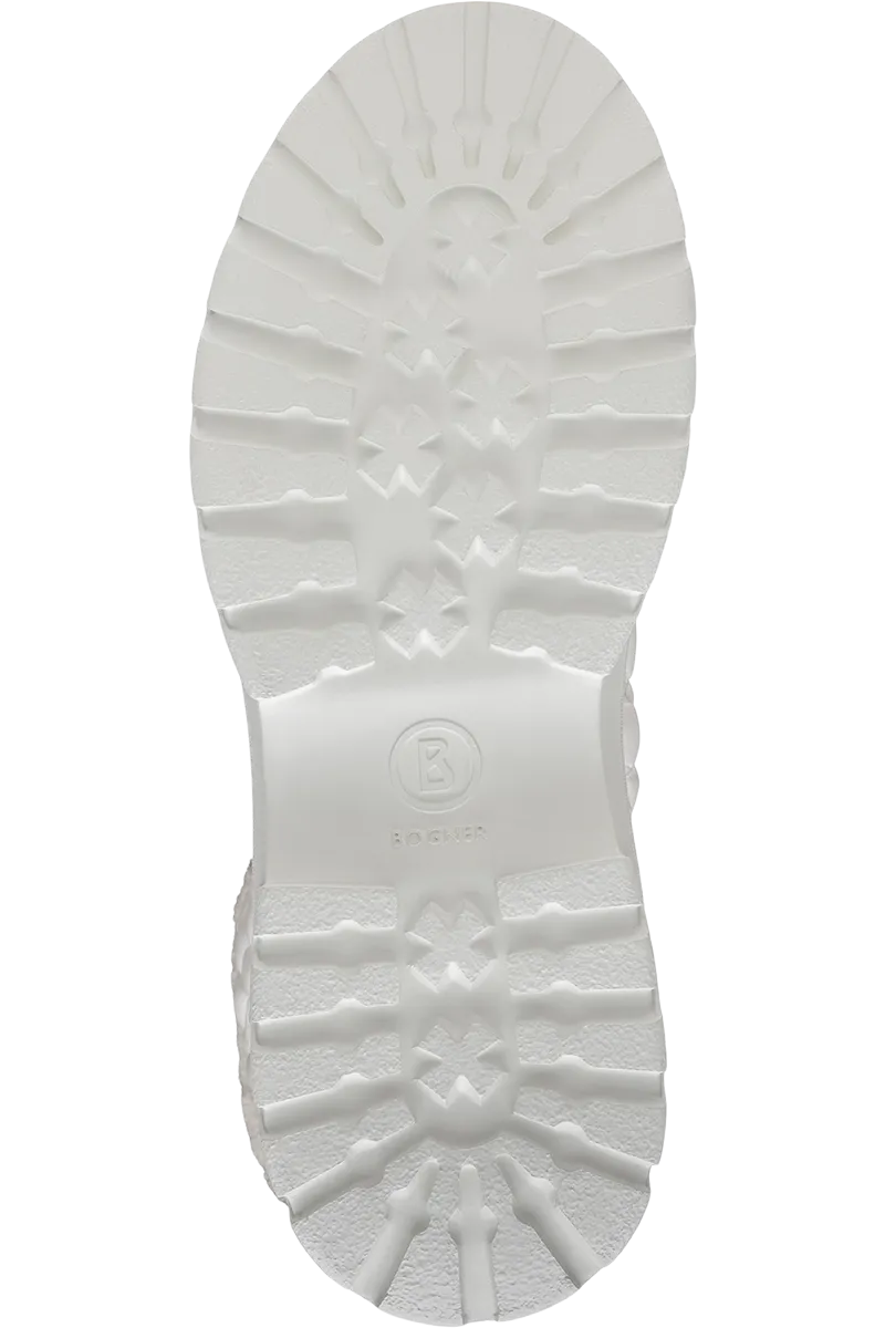 Banff Quilted Side-Zip Lug Sole Shearling Boots