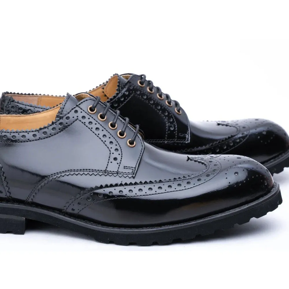 Black Brushed All Day Brogues