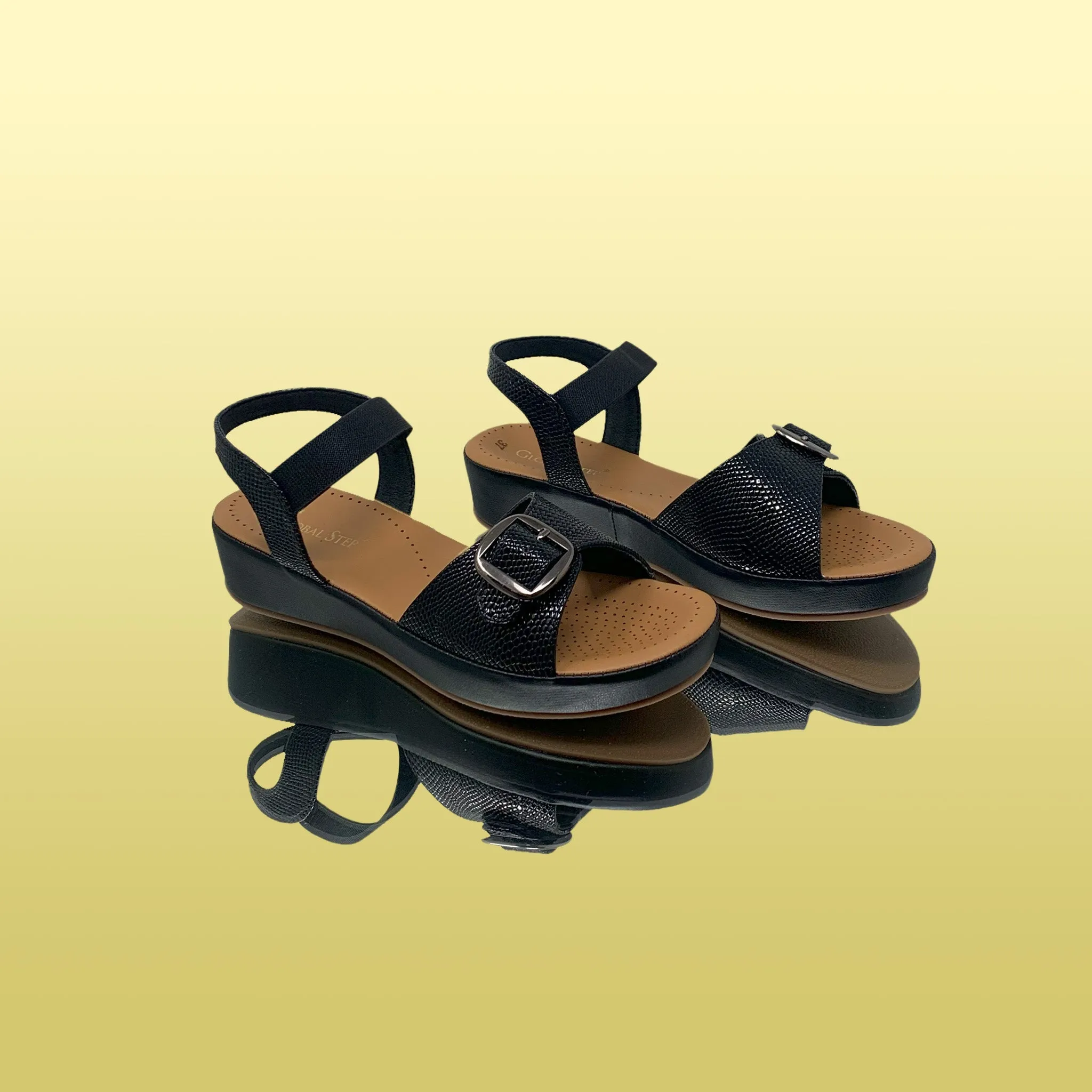 Black GlitzNoble Wedges