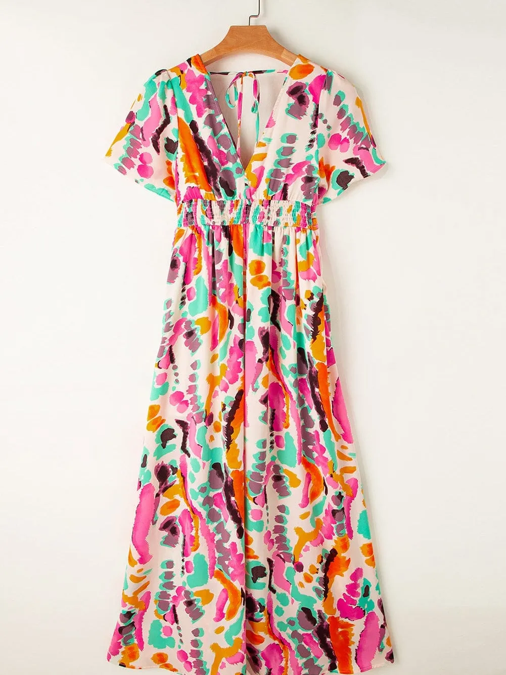 Bohemian V-Neck Maxi Dress