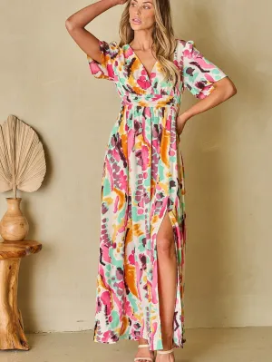 Bohemian V-Neck Maxi Dress
