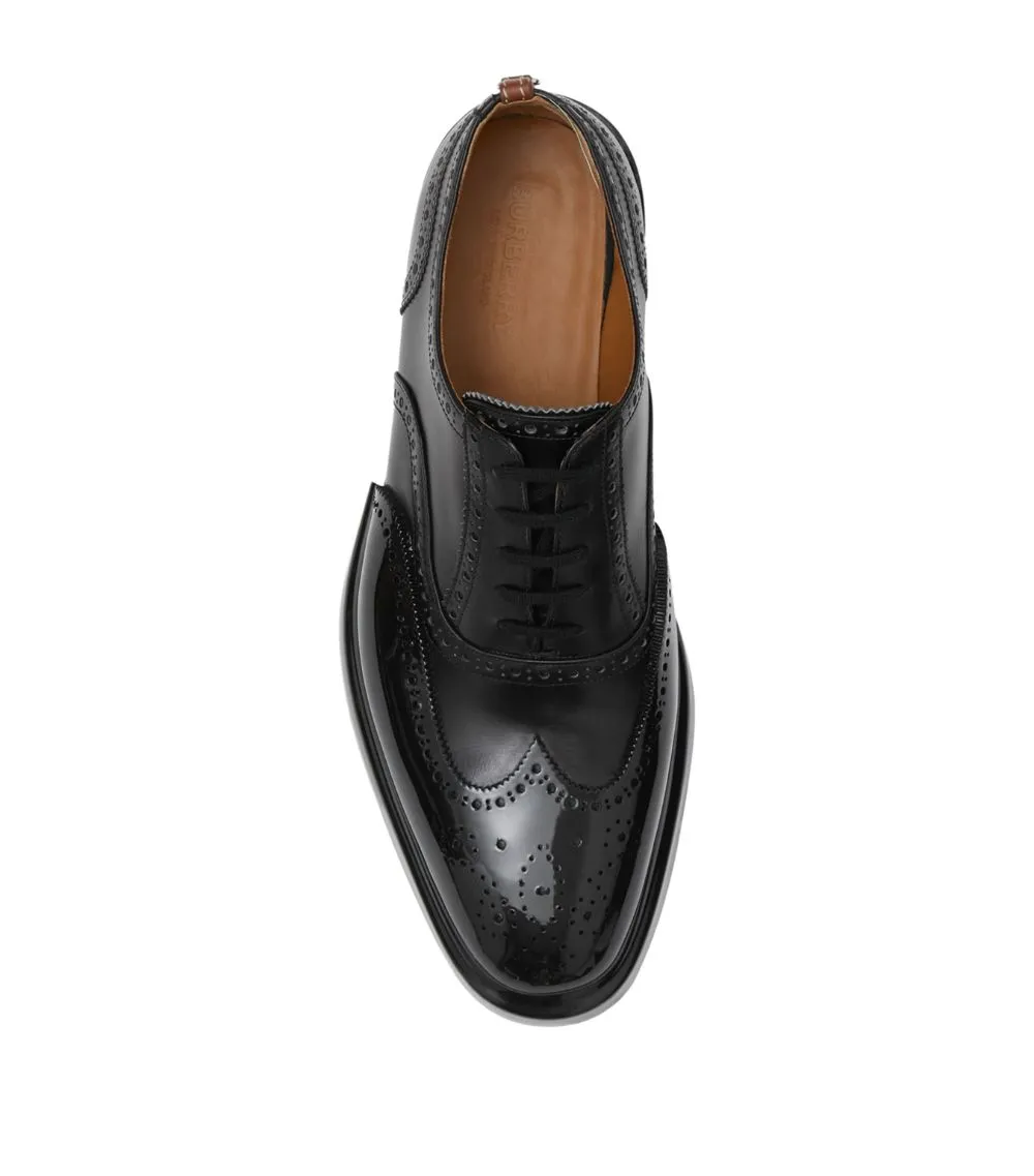 BURBERRY OXFORD BROGUES LEATHER SHOES