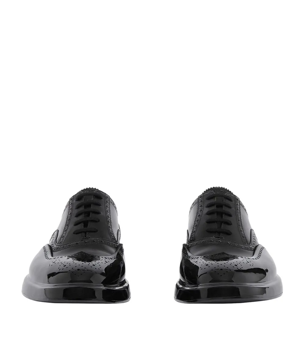 BURBERRY OXFORD BROGUES LEATHER SHOES