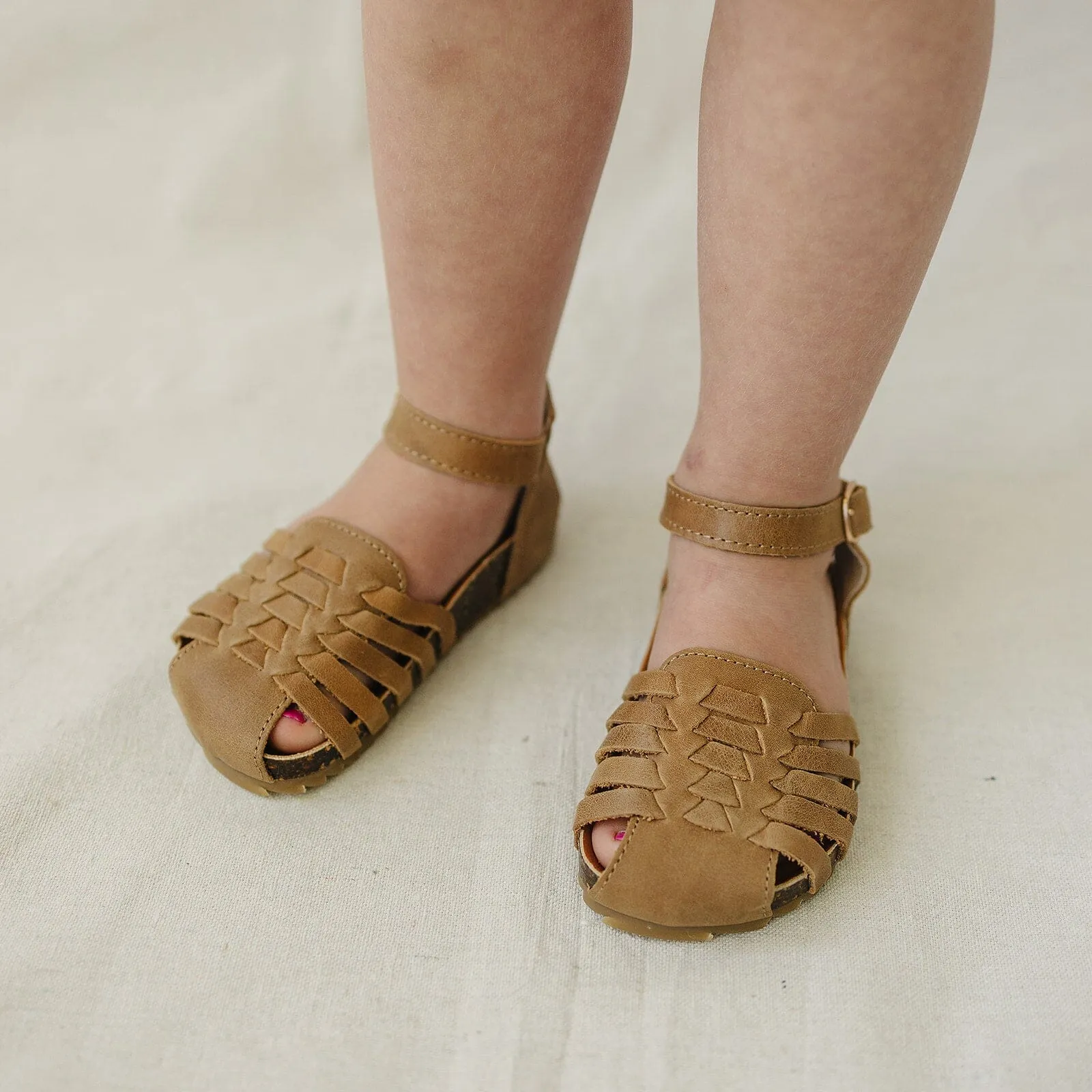 Camel - Woven Sandal - US Size 5-10 - Hard Sole