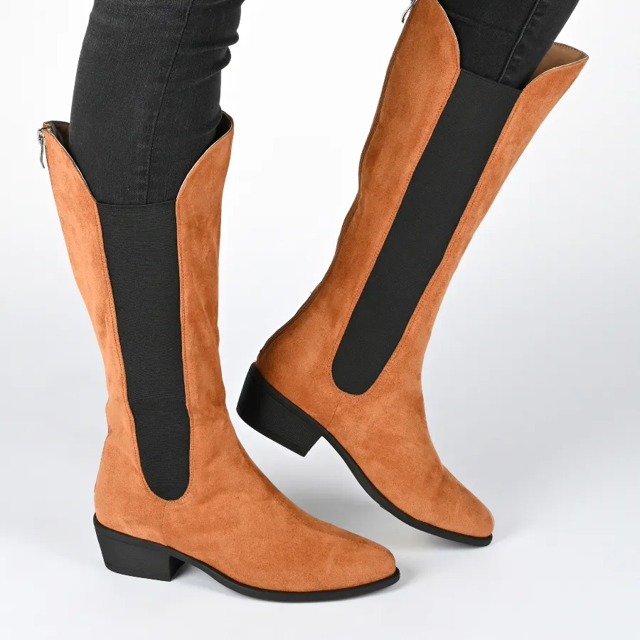 CELESST CHELSEA BOOTS IN FAUX SUEDE