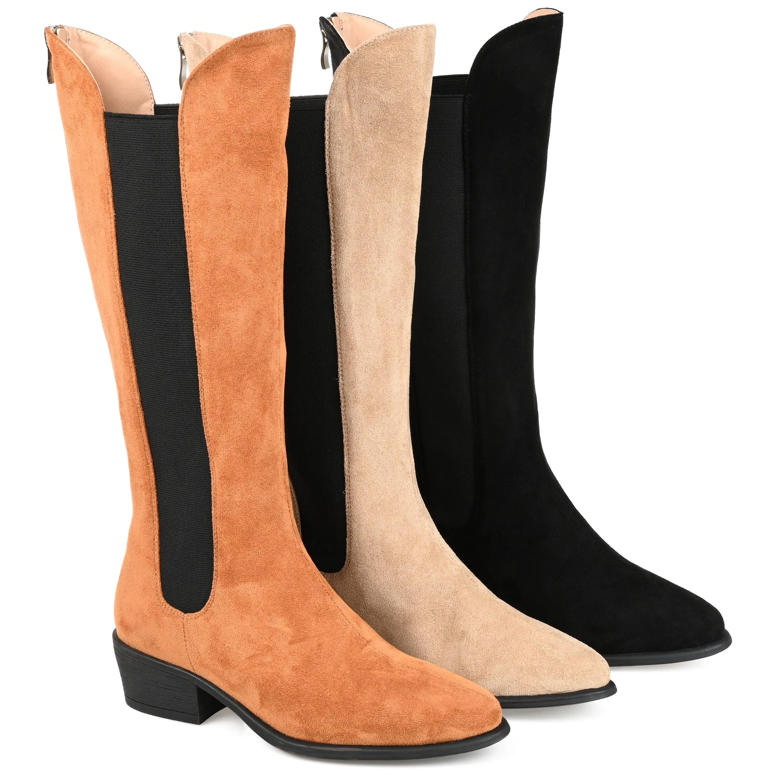 CELESST CHELSEA BOOTS IN FAUX SUEDE