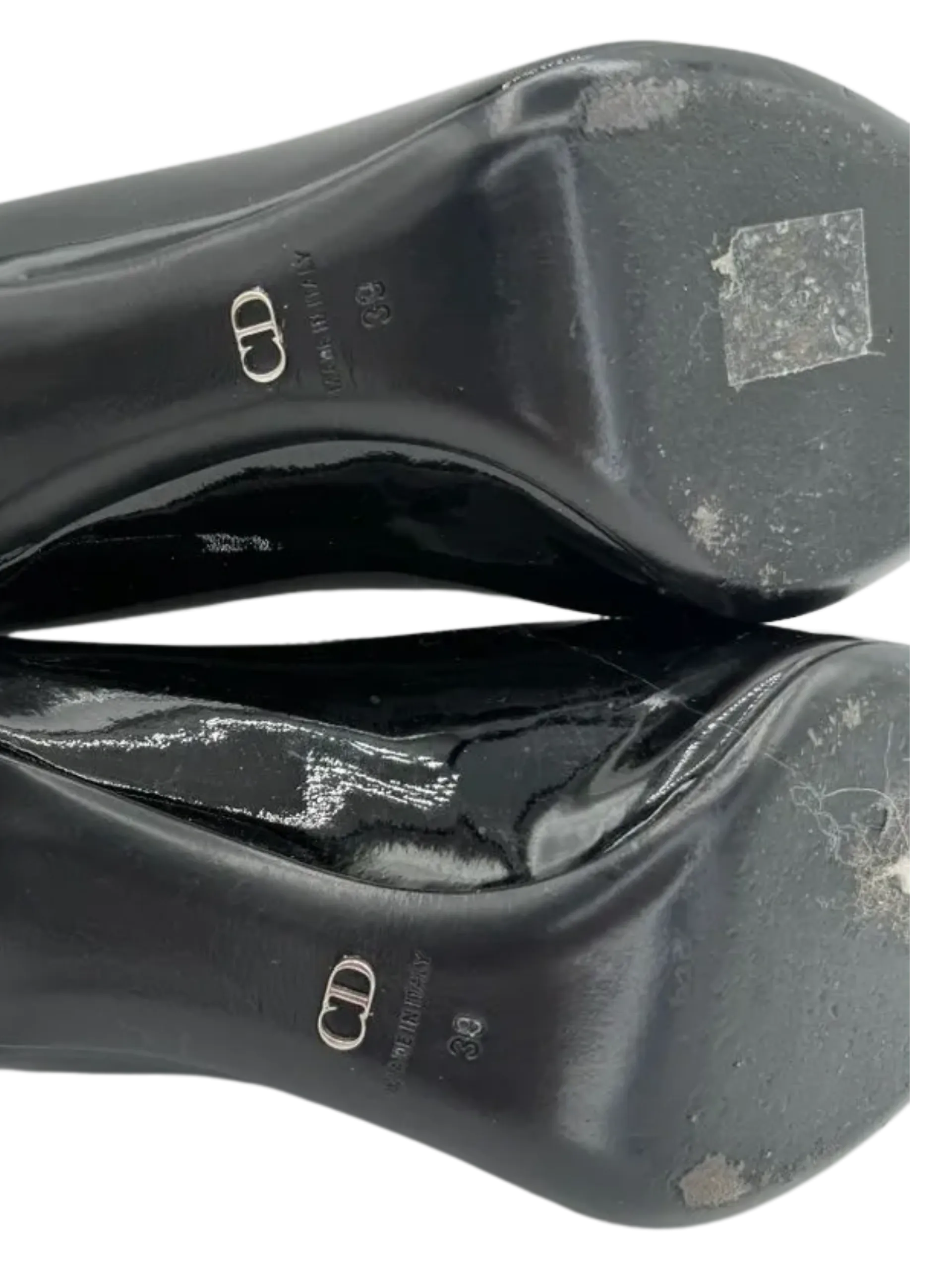 Christian Dior Black Patent Leather "Instinct" Pointed Toe Pumps