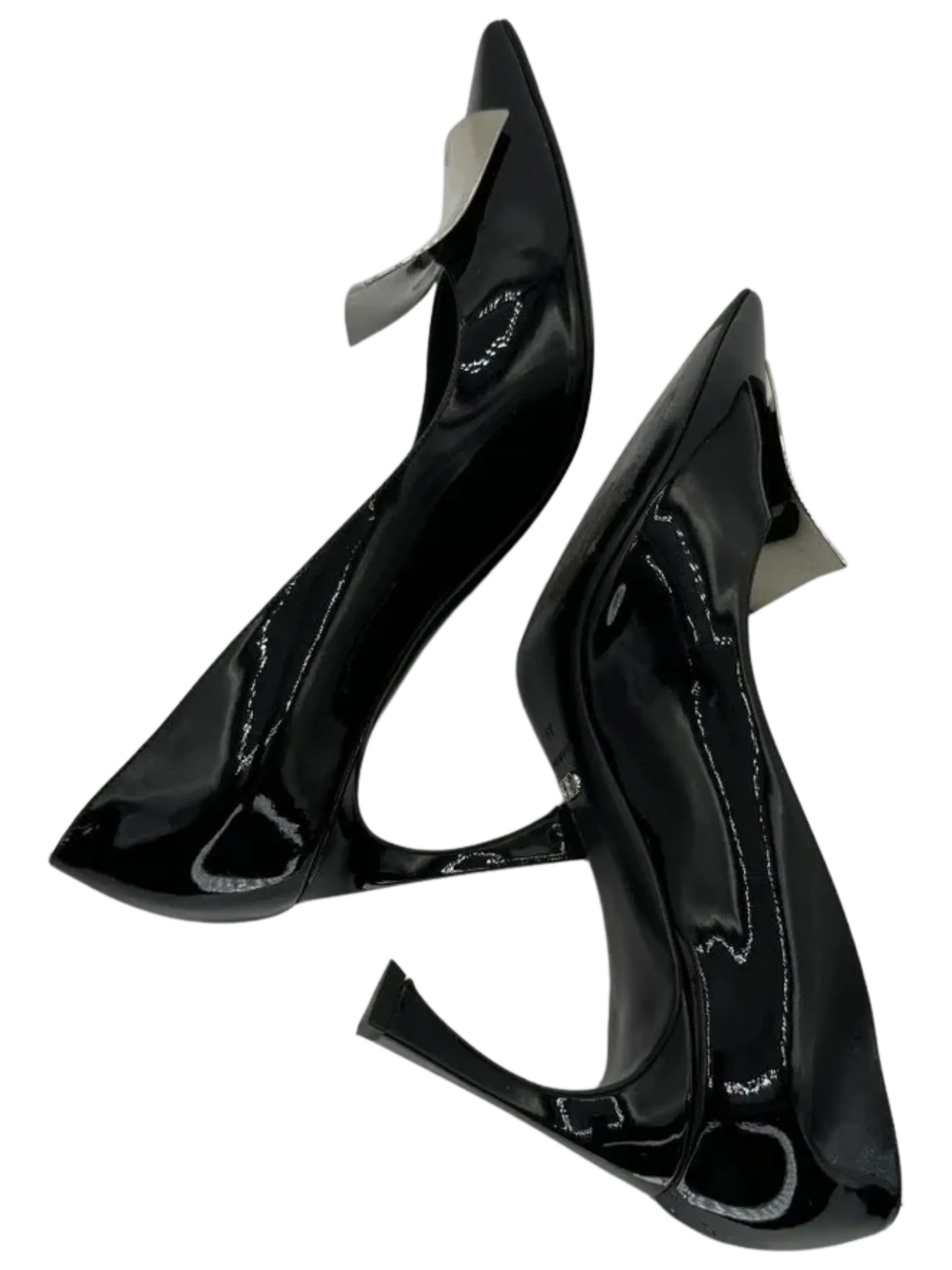 Christian Dior Black Patent Leather "Instinct" Pointed Toe Pumps