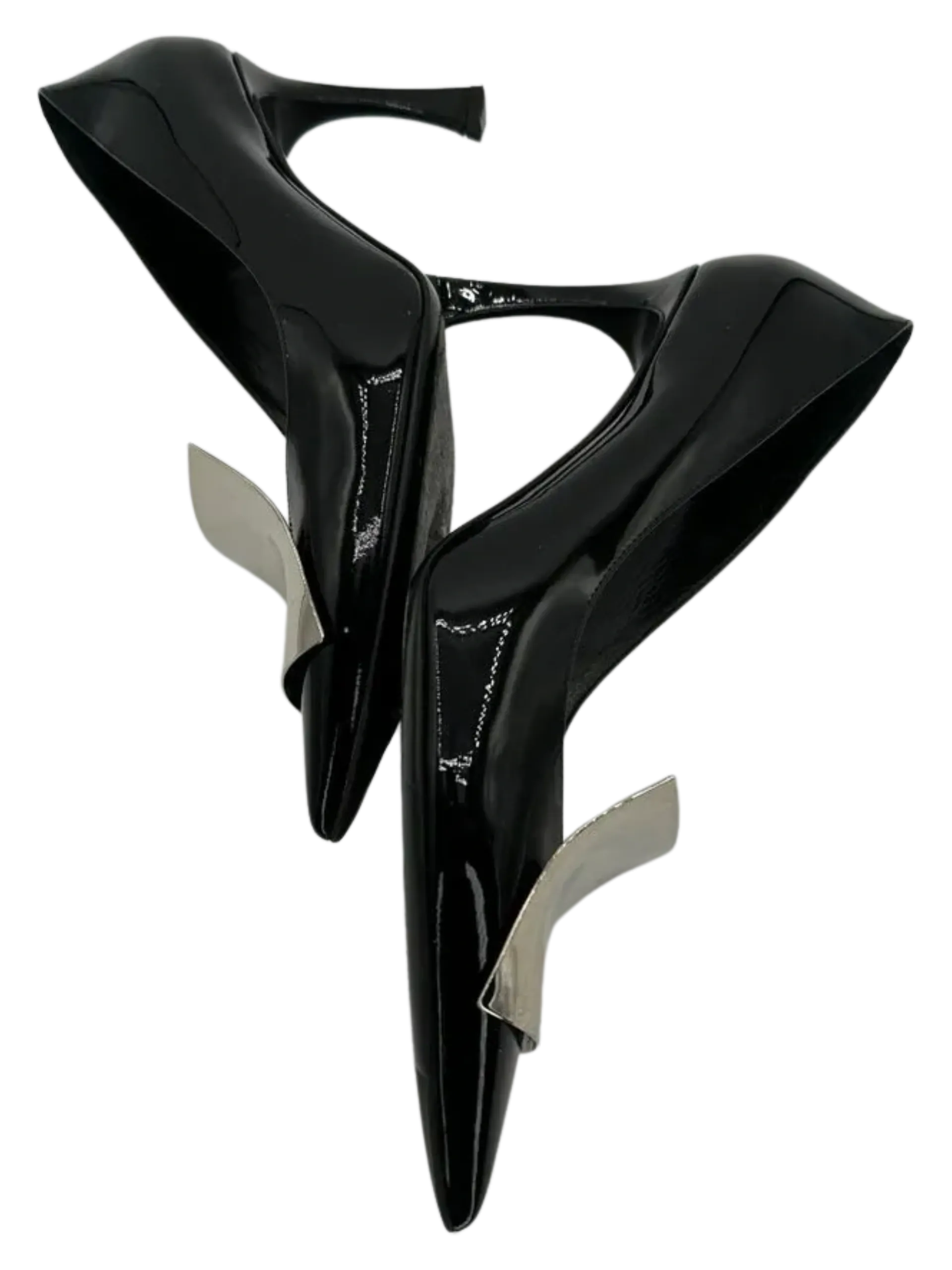 Christian Dior Black Patent Leather "Instinct" Pointed Toe Pumps