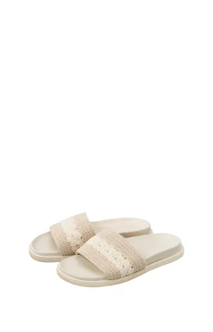 Crochet sandal with stripe - Star White Dessin