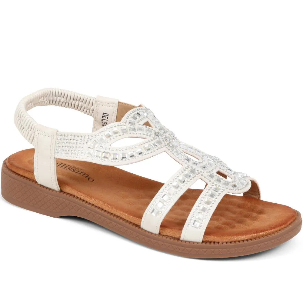 Embellished Slip On Sandals - BELBAIZH37049 / 323 381