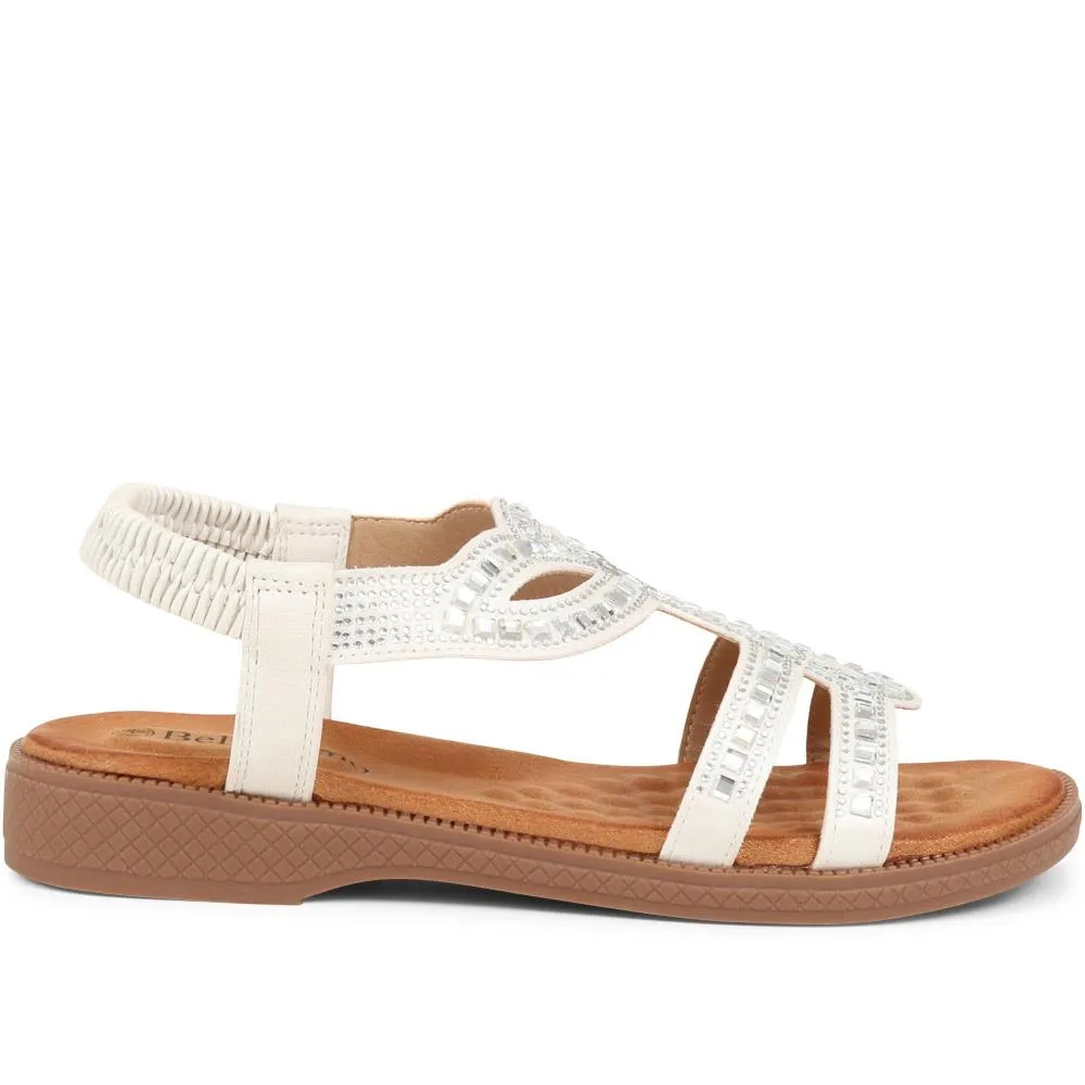 Embellished Slip On Sandals - BELBAIZH37049 / 323 381