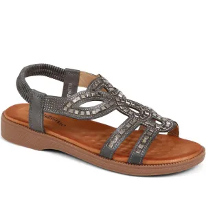 Embellished Slip On Sandals - BELBAIZH37049 / 323 381