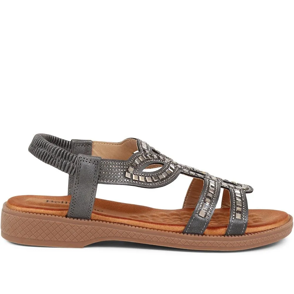 Embellished Slip On Sandals - BELBAIZH37049 / 323 381