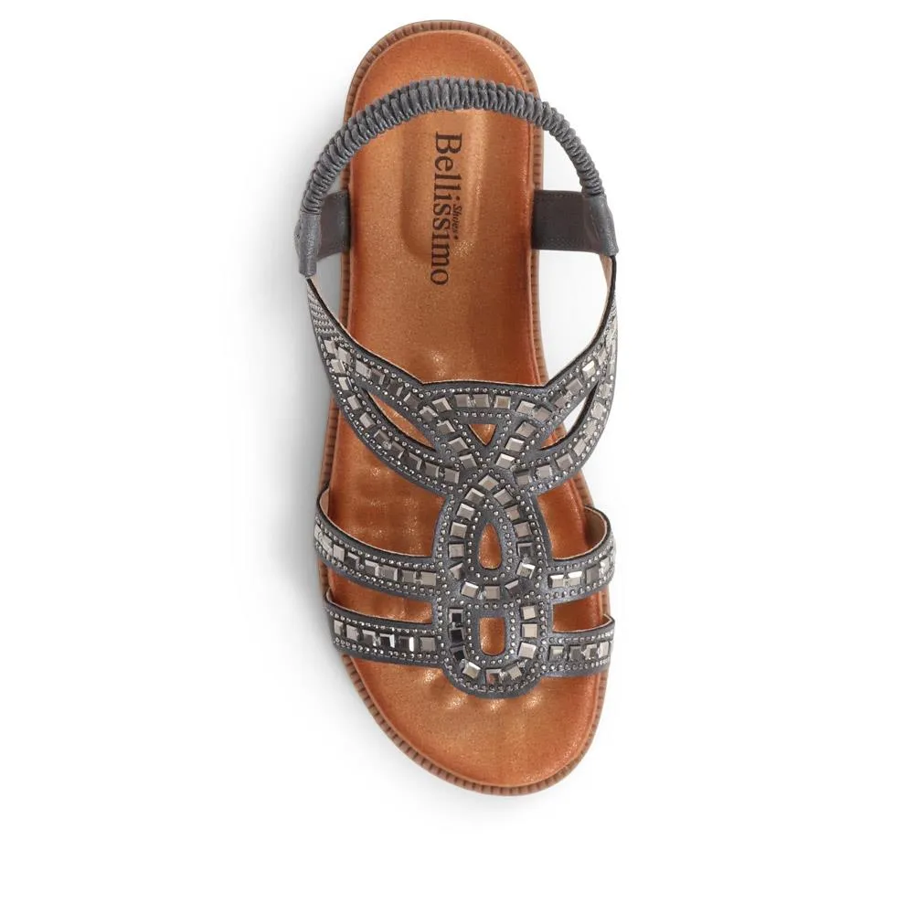 Embellished Slip On Sandals - BELBAIZH37049 / 323 381