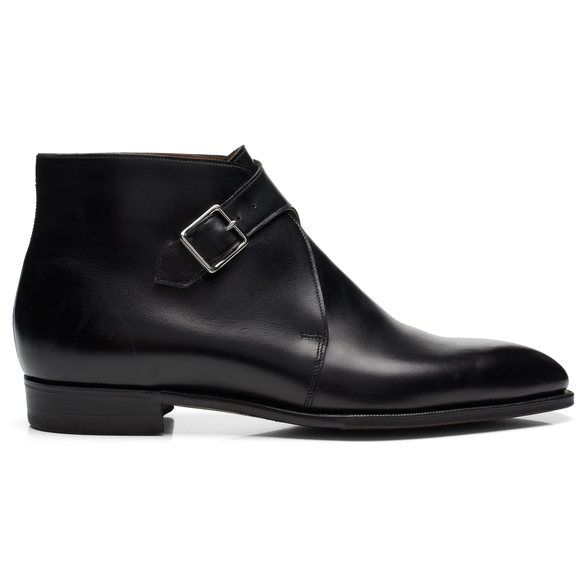 GAZIANO & GIRLING "Cotswold" Black Leather Single Monk Chukka Boots 8E US 8.5 Last MH71