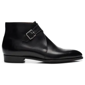 GAZIANO & GIRLING "Cotswold" Black Leather Single Monk Chukka Boots 8E US 8.5 Last MH71