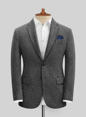 Harris Tweed Dark Gray Herringbone Jacket