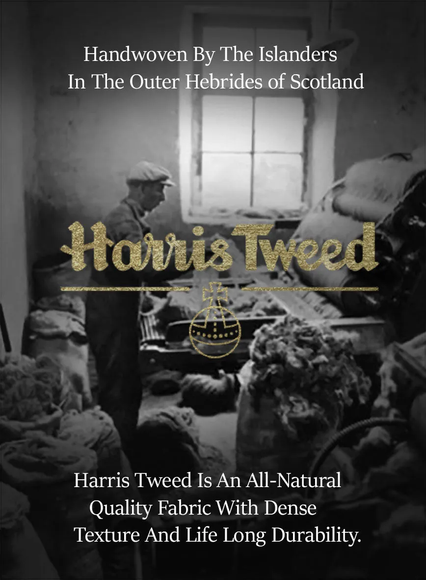 Harris Tweed Dark Gray Herringbone Suit
