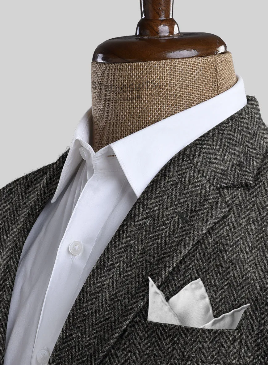 Harris Tweed Dark Gray Herringbone Suit