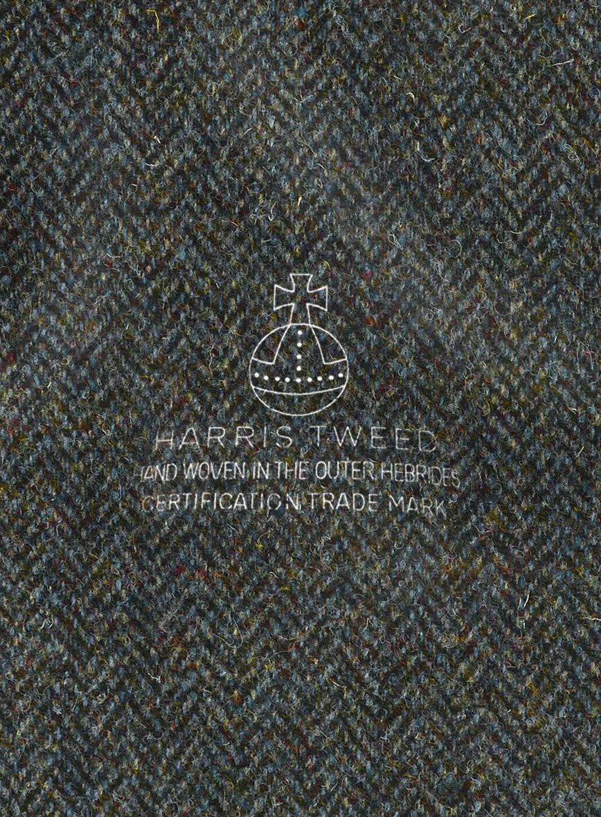Harris Tweed Ridge Blue Herringbone Jacket