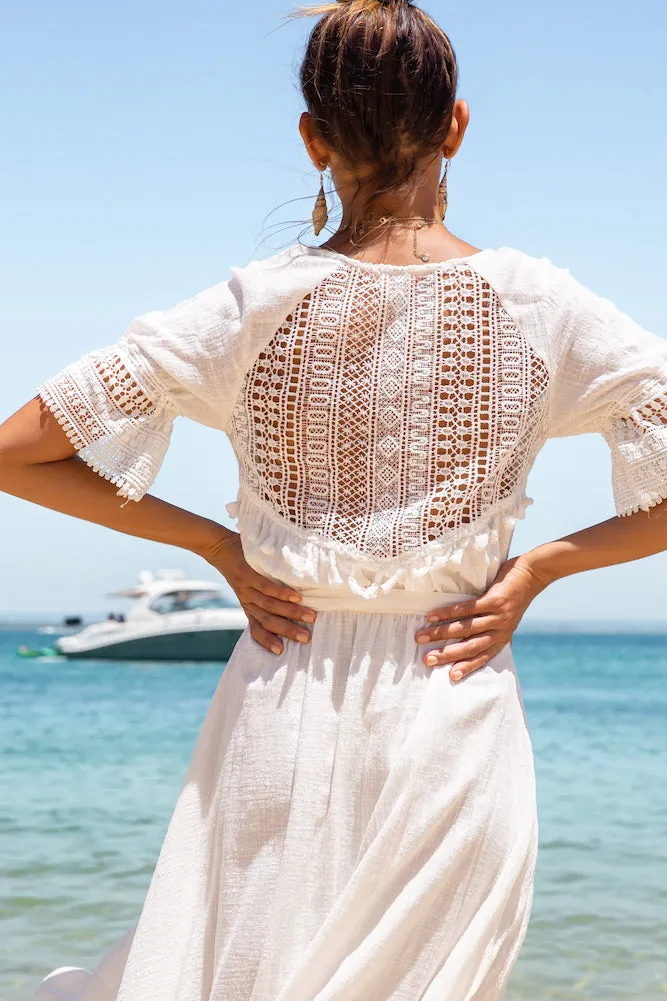Hilight Midi Dress White
