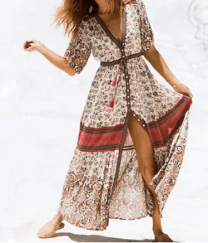 HIPPIE CHICK BUTTON UP DRESS