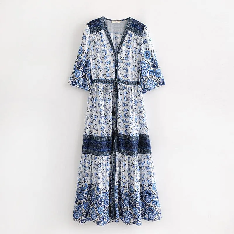 HIPPIE CHICK BUTTON UP DRESS
