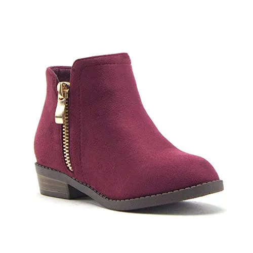Jazamé Little Girls Ankle High Round Toe Bootie Fashion Chelsea Dress Boots