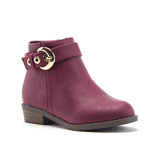 Jazamé Little Girls Ankle High Round Toe Bootie Fashion Chelsea Dress Boots
