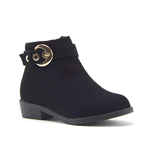 Jazamé Little Girls Ankle High Round Toe Bootie Fashion Chelsea Dress Boots