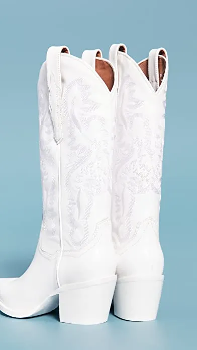 Jeffrey Campbell DAGGET Leather Mid-Calf Pointed Toe Western Heeled Cowboy Cowgirl Boots