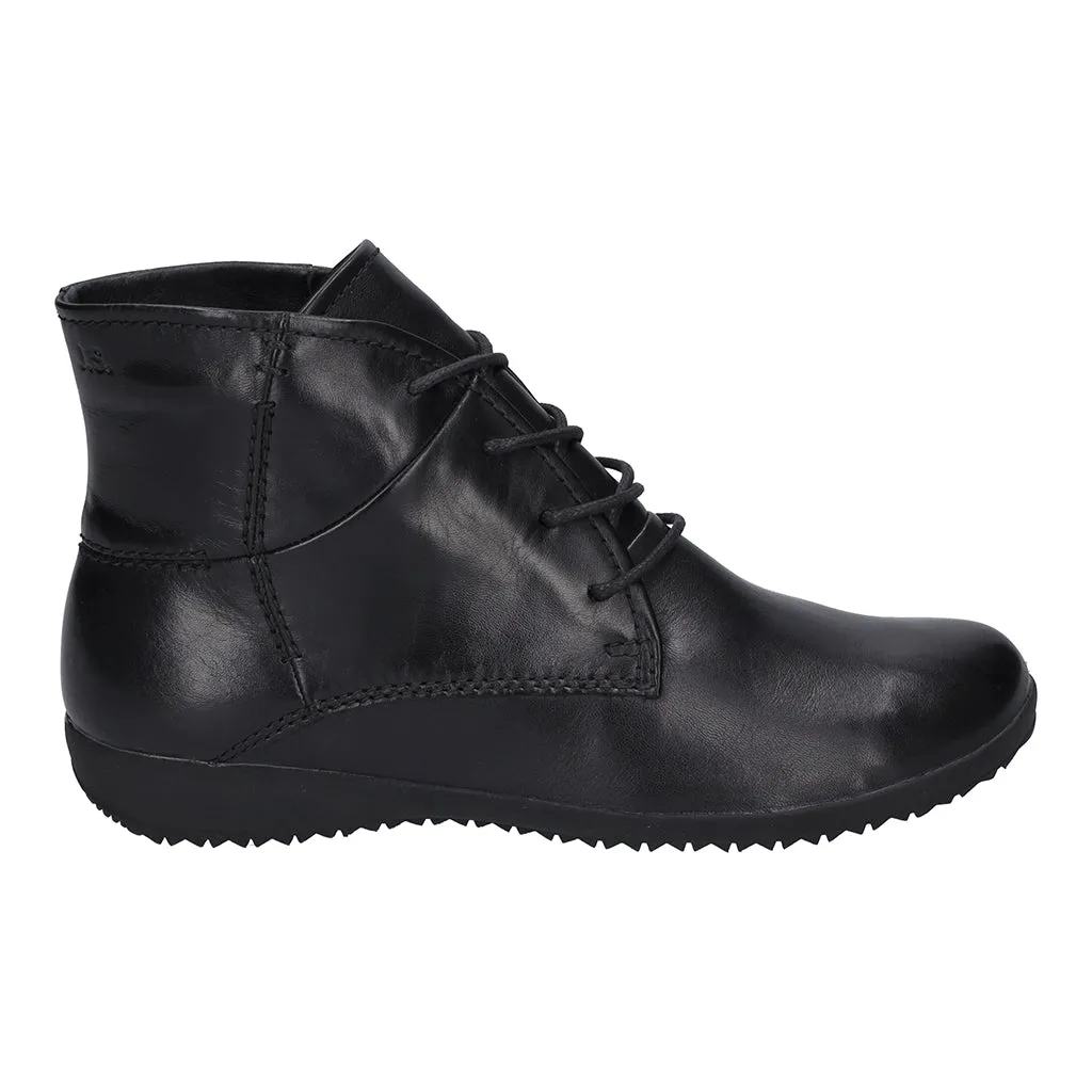 Josef Seibel 79709 Naly 09  Ladies Black Leather Lace Up Ankle Boots