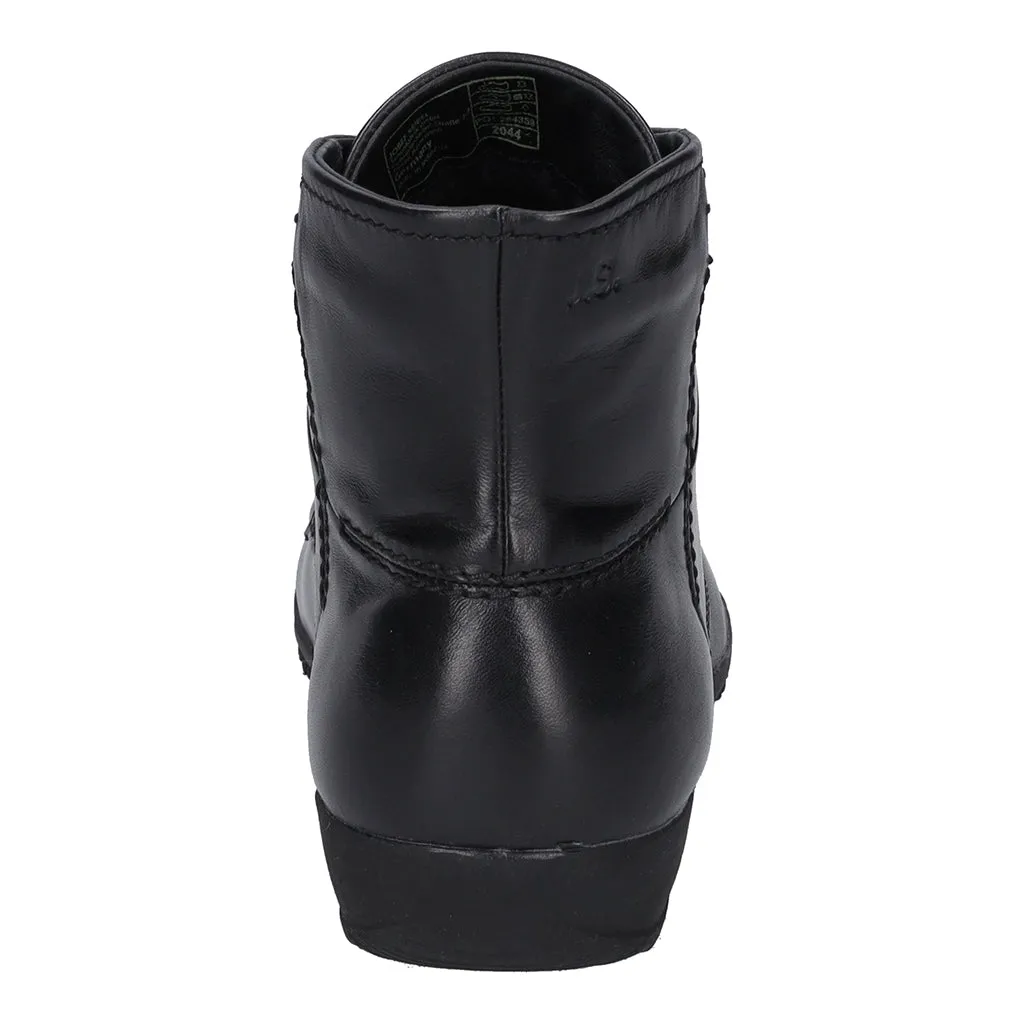 Josef Seibel 79709 Naly 09  Ladies Black Leather Lace Up Ankle Boots