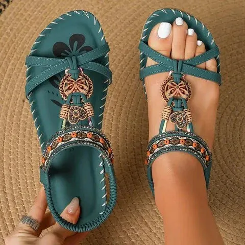 Kara | Bohemian Flat Sandals