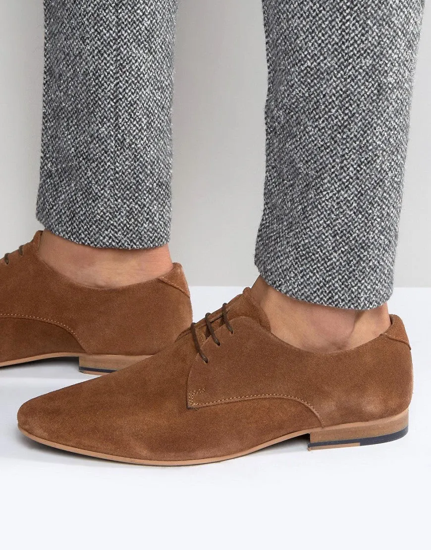 KG By Kurt Geiger Dorchester Derby Shoes In Tan Suede
