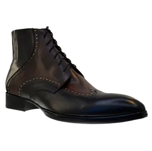 Men's Italian Shoes Jo Ghost 1824 Black Brown Leather Brogues Boots last pair size 45