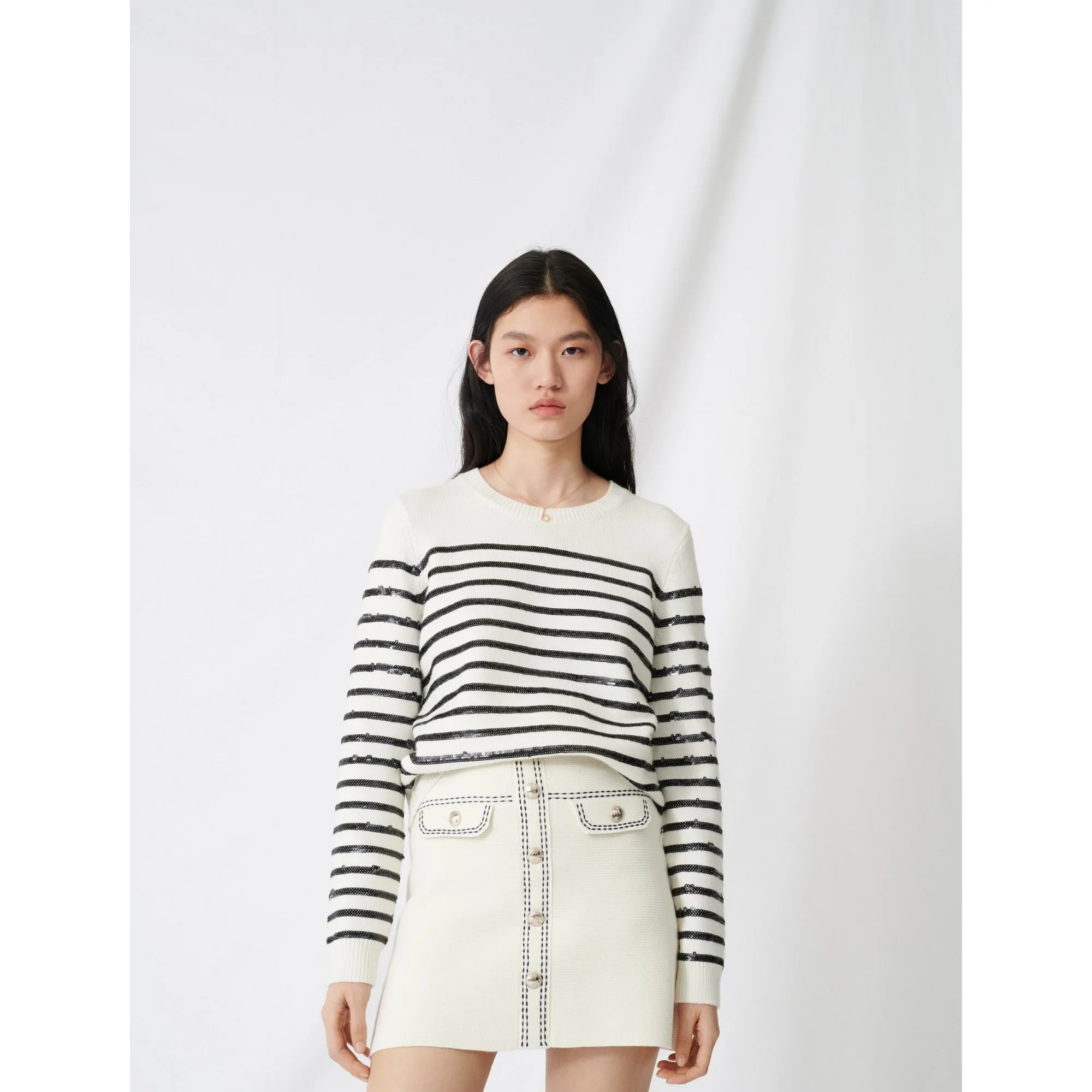 Mystrip Sweater - Ecru