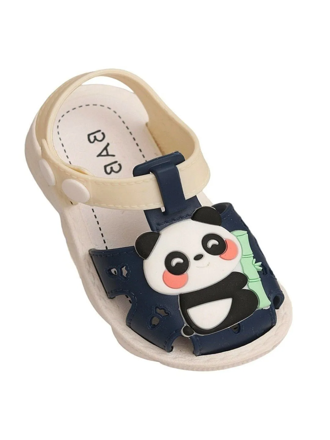 Playful Panda Plush Strap Sandals For Boys