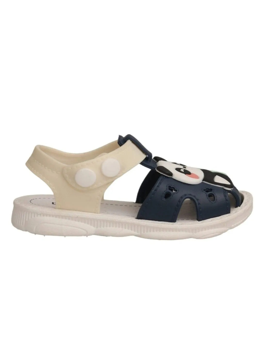 Playful Panda Plush Strap Sandals For Boys