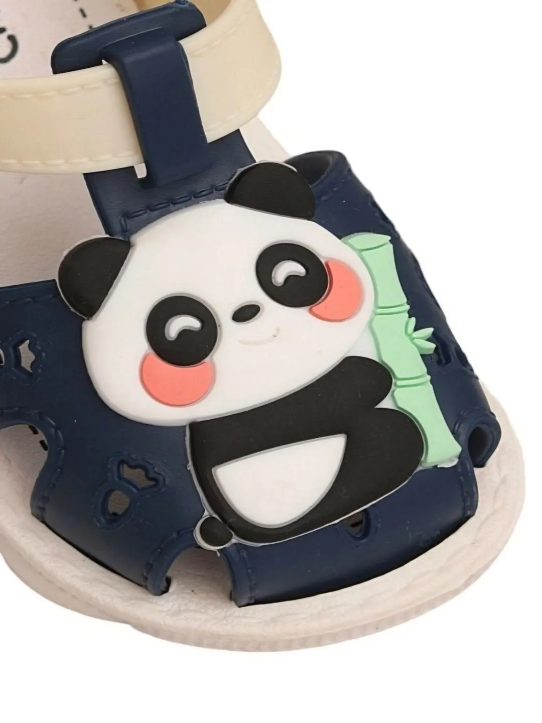 Playful Panda Plush Strap Sandals For Boys