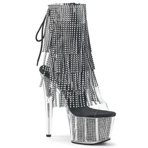 Pleaser Adore 1017SRS Womens 7" Heel, Platform Back Lace Ankle Boots