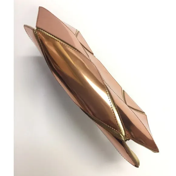 ROGER VIVIER PRISMICK METALLIC LEATHER CLUTCH